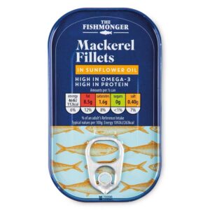 The Fishmonger Mackerel Fillets in Sunflower Oil 88g